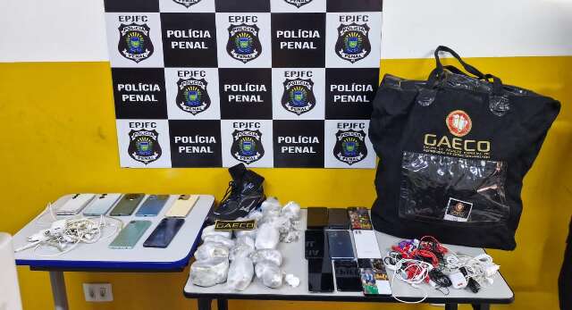 Megaoperação do Gaeco contra o PCC apreende celulares e maconha na Máxima