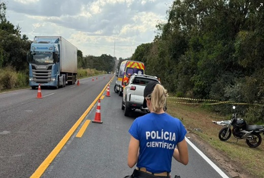 Motociclista morre em colisão na BR-163 durante operação de pare e siga