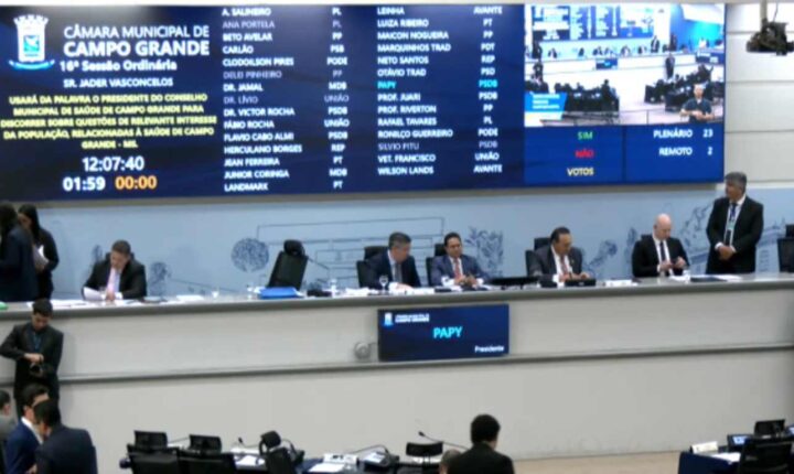 Após pedido do MP, votação da Mesa Diretora da Câmara de Campo Grande fica para outubro
