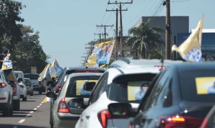 Primeiro dia de campanha eleitoral em MS é marcado por adesivaços e carreatas