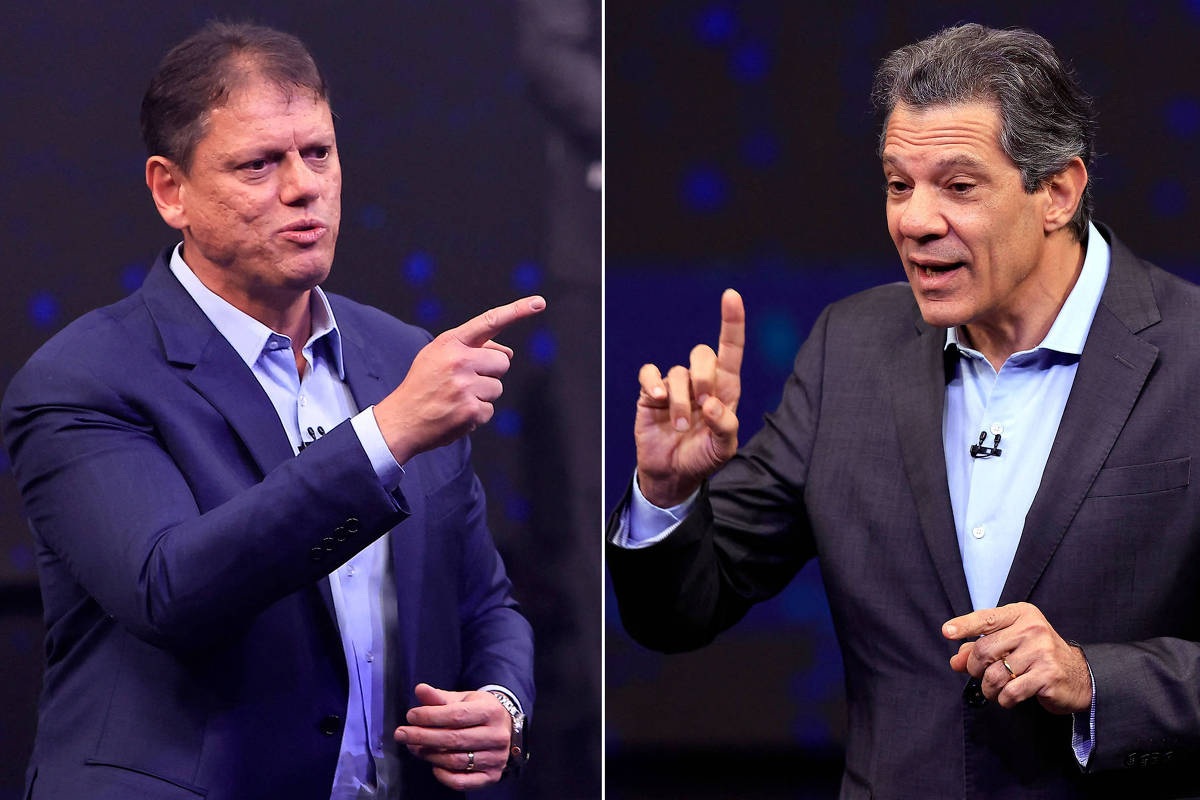 Haddad apela por voto desapaixonado em SP, enquanto Tarcísio omite privatizações na TV