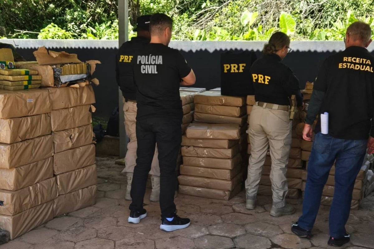 Polícia Rodoviária Federal e Receita Federal apreendem duas toneladas de maconha em carga de repolho em SC