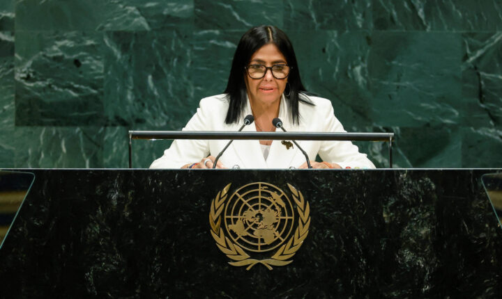 Em primeiro discurso na ONU, Delcy agradece a Trump e fala em renascimento da Venezuela