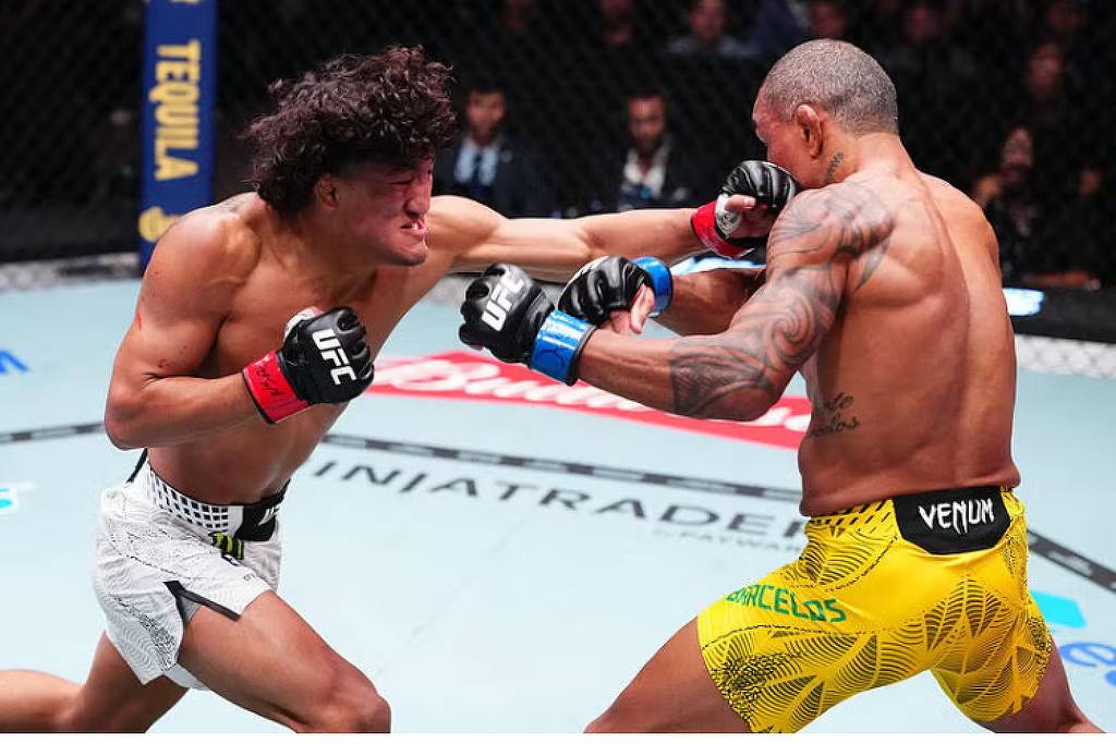 Brasileiro desmaia e deixa octógono de maca após luta do UFC em Las Vegas