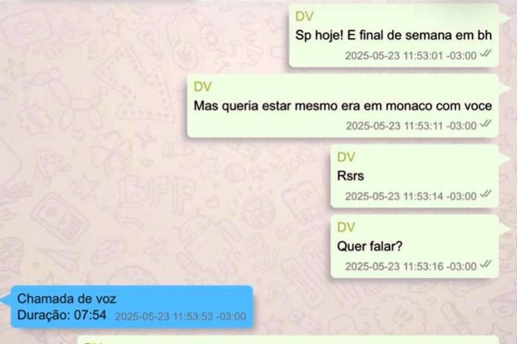 Mensagens revelam proximidade entre Daniel Vorcaro e o deputado Hugo Motta