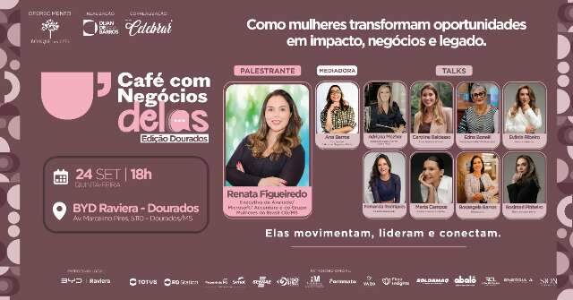 Café com Negócios Delas reúne empresárias para debater liderança em Dourados