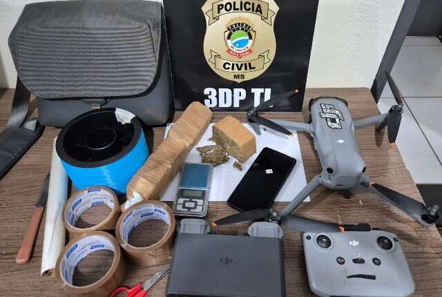 Foragido é preso com drone e maconha que seria lançada em presídio