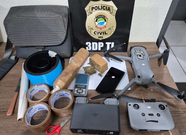 Foragido é preso com drone e maconha que seria lançada em presídio