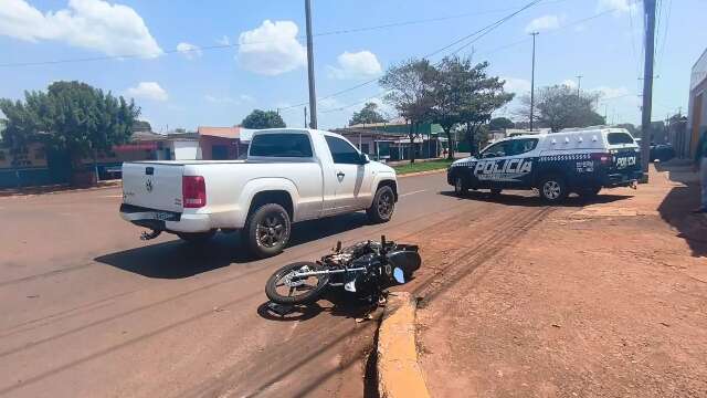 Motociclista morre em hospital após acidente com caminhonete em Maracaju