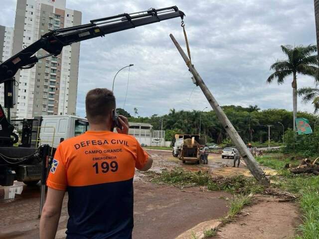 Alerta sobe de nível e prevê até 100 mm de chuva em Campo Grande