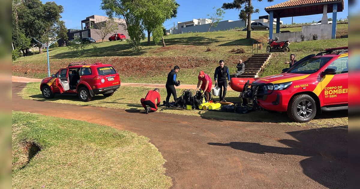 Corpo de Bombeiros mobiliza equipes para encontrar jovem de 22 anos desaparecido em lago no Paraná