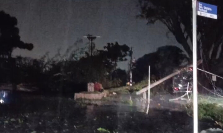 Temporal com granizo e vento forte atinge Apucarana nesta segunda-feira