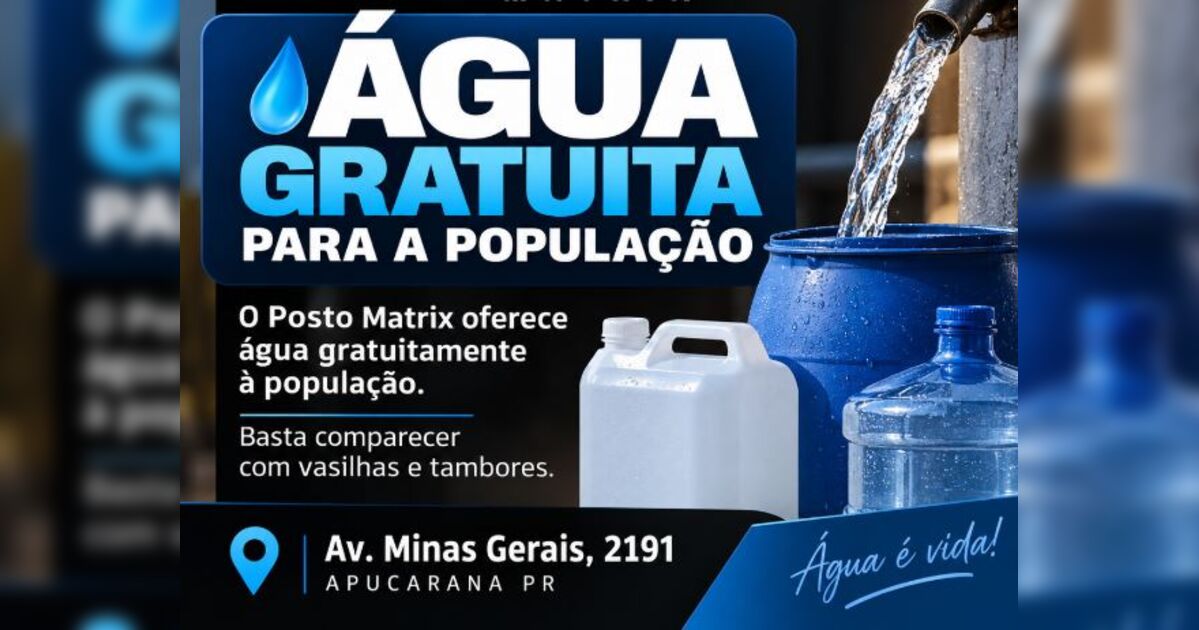 Empresário disponibiliza água gratuitamente para moradores afetados por temporal em Apucarana