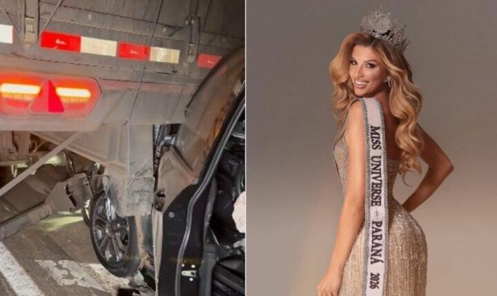 Miss Paraná 2026, Jéssica Krein, sofre acidente de carro na PR-323 em Paiçandu