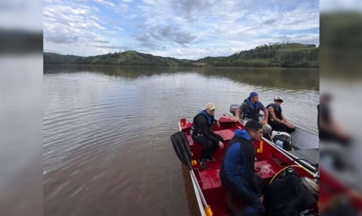 Bombeiros entram no 3º dia de buscas por pescador que caiu em represa no Paraná