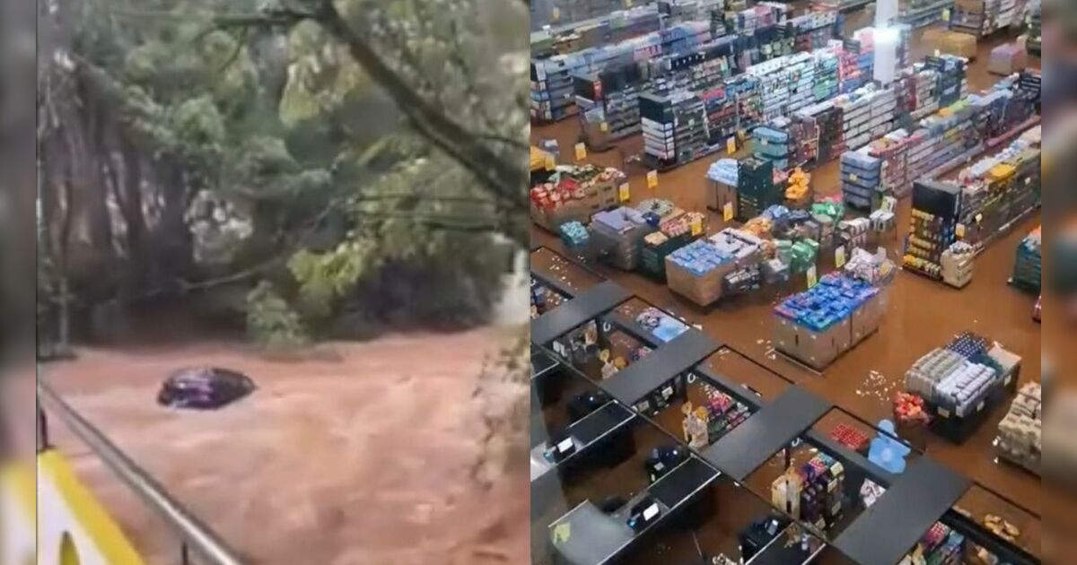 Temporal causa alagamentos, arrasta carros e leva Joaçaba a decretar situação de emergência