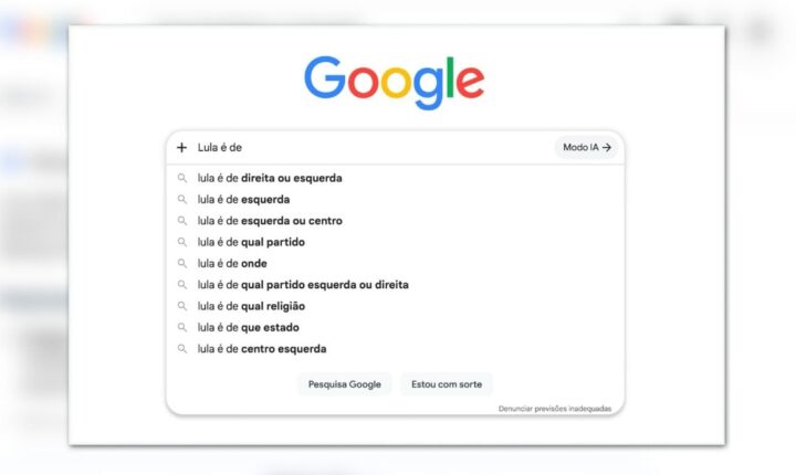 “Lula é de direita ou de esquerda” lidera buscas no Google