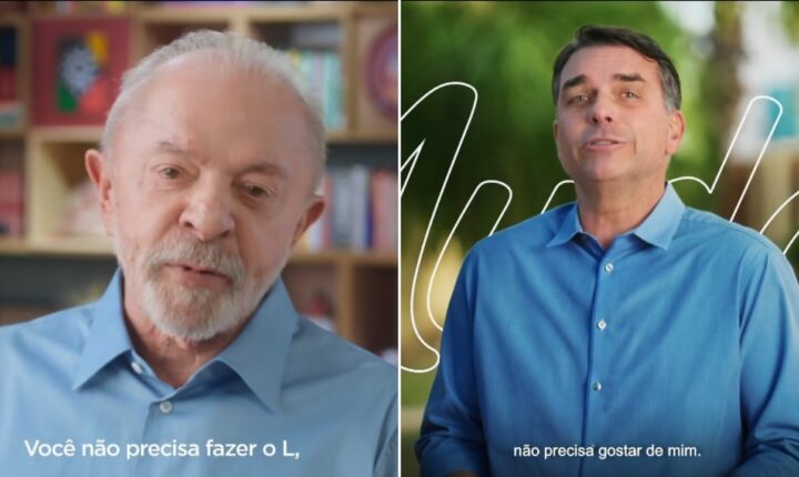 ‘Não precisa fazer o L’, ‘não precisa gostar de mim’: Lula e Flávio Bolsonaro buscam votos além de suas bases