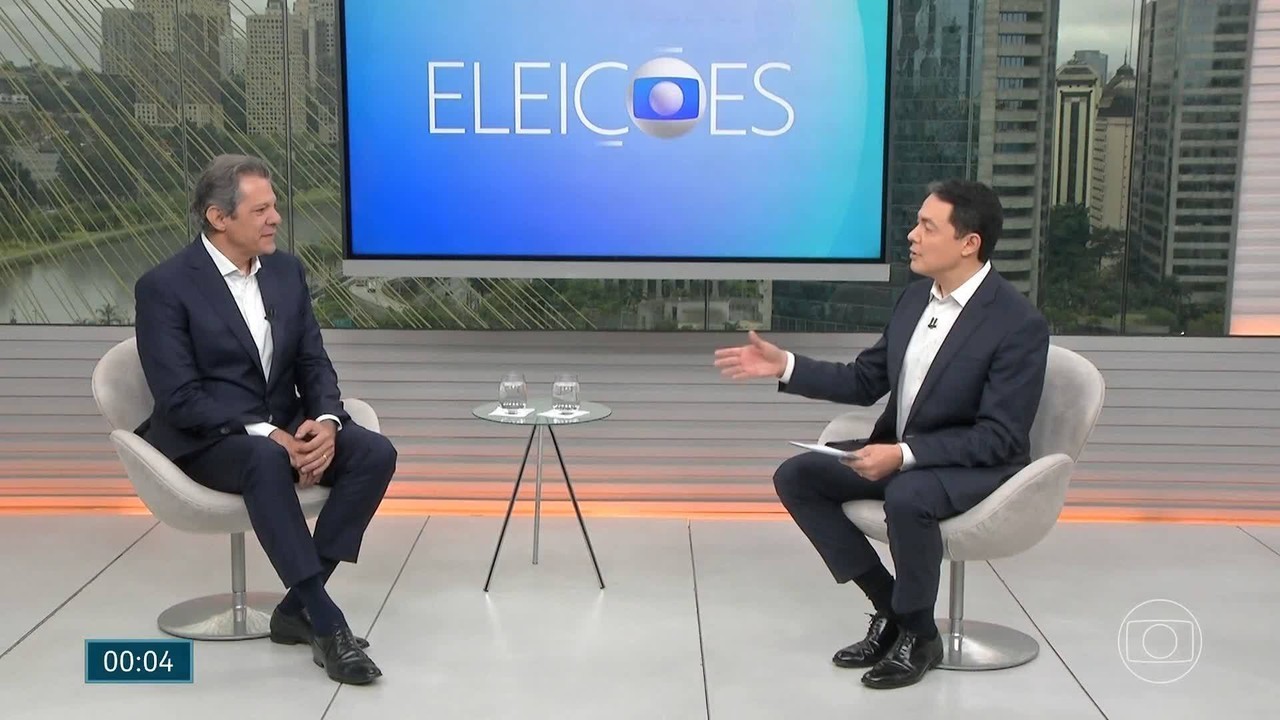 TV Globo entrevista Fernando Haddad (PT) na série com candidatos ao governo de São Paulo
