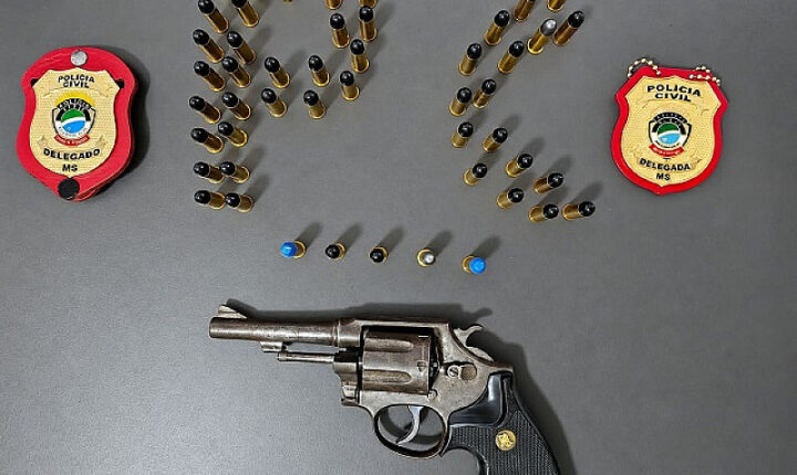 Polícia apreende revólver e 49 munições durante investigação de ameaças em Bataguassu