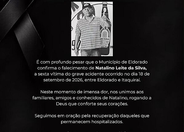 Sexta vítima de acidente entre van de saúde e carro morre após dias internado