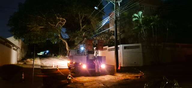 Falta de energia lidera queixas após temporal em Campo Grande