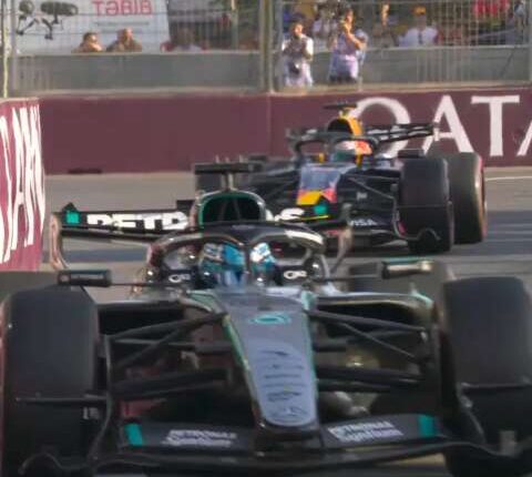 Russell segura pressão de Verstappen e vence GP do Azerbaijão de Fórmula 1