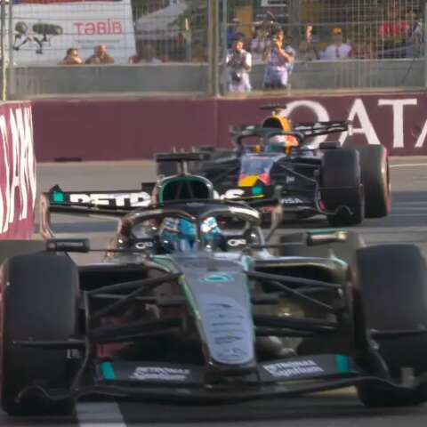 Russell segura pressão de Verstappen e vence GP do Azerbaijão de Fórmula 1