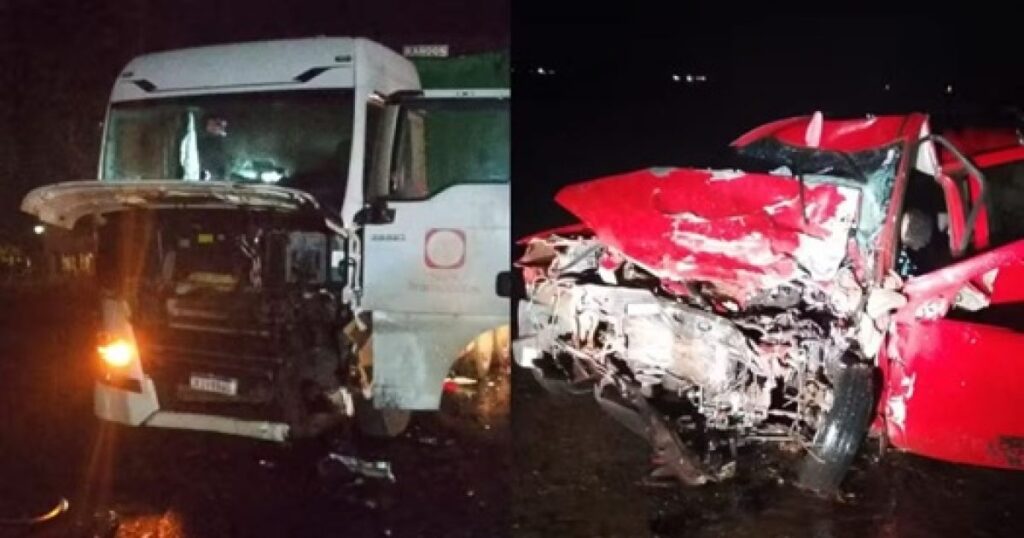 Colisão frontal entre carro e carreta deixa três mortos na BR-158 em Três Lagoas