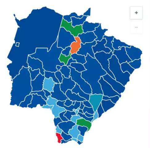 PL domina cidades de MS e PT fica em 2º no total de votos