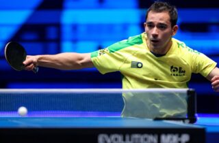 Após duas vitórias, Hugo Calderano encara alemão nesta quinta no China Smash