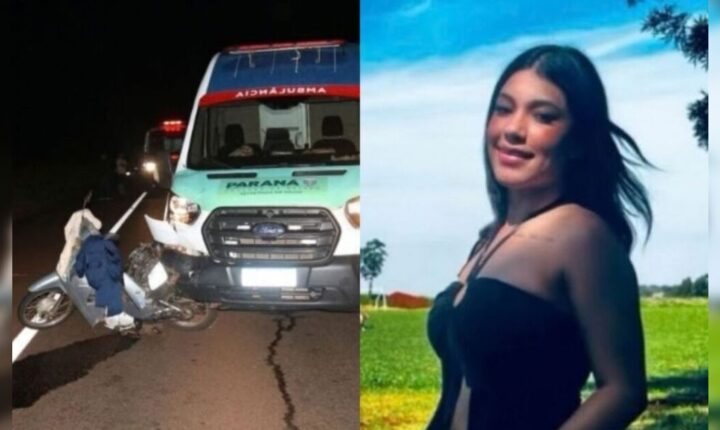 Jovem morre seis dias após ter moto atingida por ambulância no Paraná; família doa órgãos