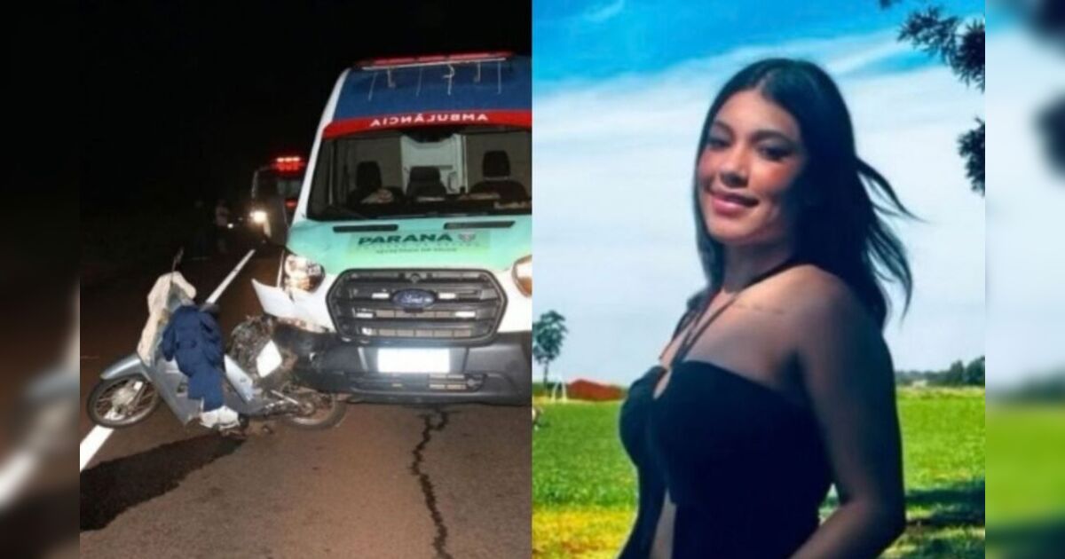 Jovem morre seis dias após ter moto atingida por ambulância no Paraná; família doa órgãos