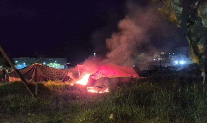 Incêndio em barraca de ciganos mobiliza Bombeiros e PM em Apucarana
