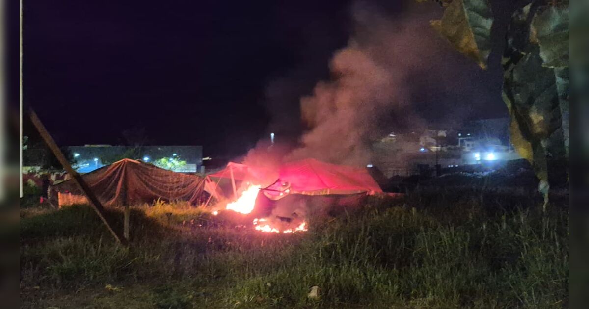 Incêndio em barraca de ciganos mobiliza Bombeiros e PM em Apucarana