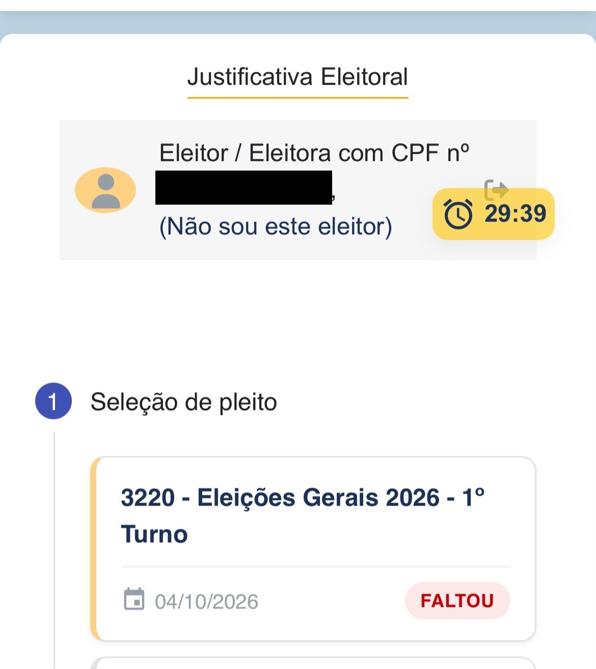 Site do TSE registra falta para quem votou e eleitores reclamam nas redes; tribunal vai atualizar status