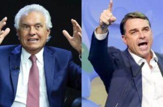 “Vamos arregaçar com vagabundo”, diz Flávio ao lado de Caiado