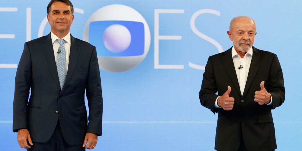 Lula e Flávio Bolsonaro trocam acusações e debatem propostas em encontro na TV Globo