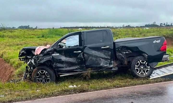Ex-vice-prefeito conduzia caminhonete em acidente com duas mortes na MS-164
