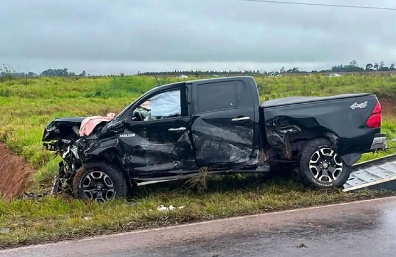 Ex-vice-prefeito conduzia caminhonete em acidente com duas mortes na MS-164