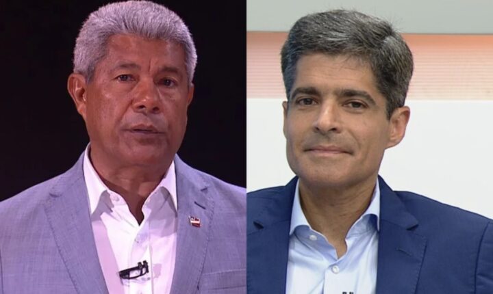 Pesquisa Quaest na Bahia mostra Jerônimo Rodrigues com 52% dos votos válidos e ACM Neto com 48% na véspera do 1º turno