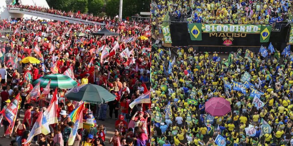 Atos em Brasília reúnem apoiadores de Lula e Flávio Bolsonaro a dois quilômetros de distância