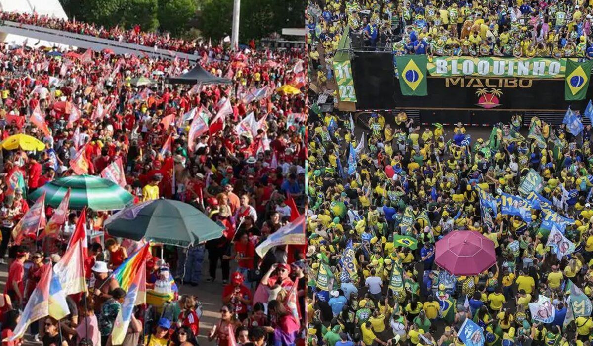Atos em Brasília reúnem apoiadores de Lula e Flávio Bolsonaro a dois quilômetros de distância