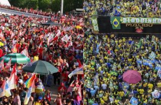 Atos em Brasília reúnem apoiadores de Lula e Flávio Bolsonaro a dois quilômetros de distância