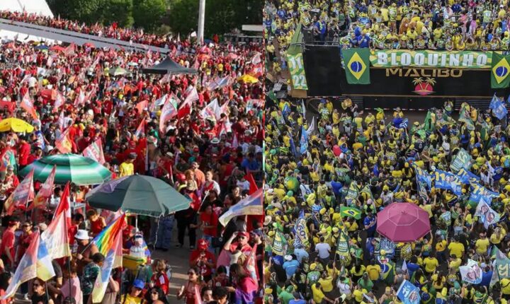 Atos em Brasília reúnem apoiadores de Lula e Flávio Bolsonaro a dois quilômetros de distância