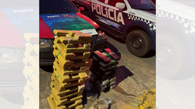 Motorista abandona carro com 70 kg de maconha na BR-060 após fuga