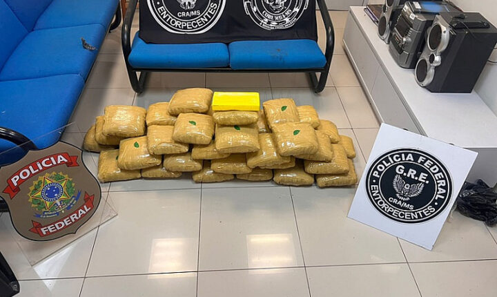 Polícia Federal apreende 43 quilos de entorpecentes e prende três pessoas em Corumbá
