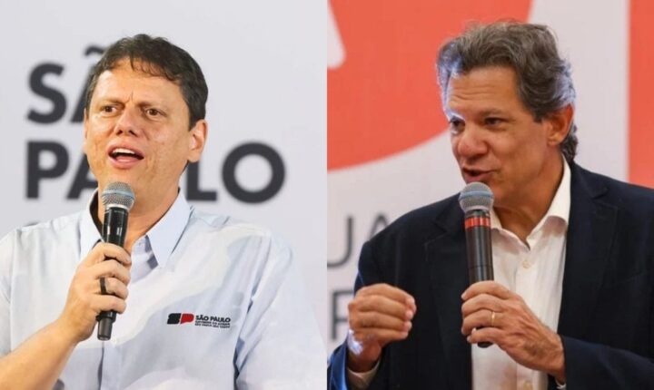 Tarcísio tem 56% contra 37% de Haddad no 1º turno em SP, diz Datafolha