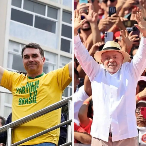 Em MS, Flávio Bolsonaro tem 51,9% dos votos válidos e Lula aparece com 34,8%